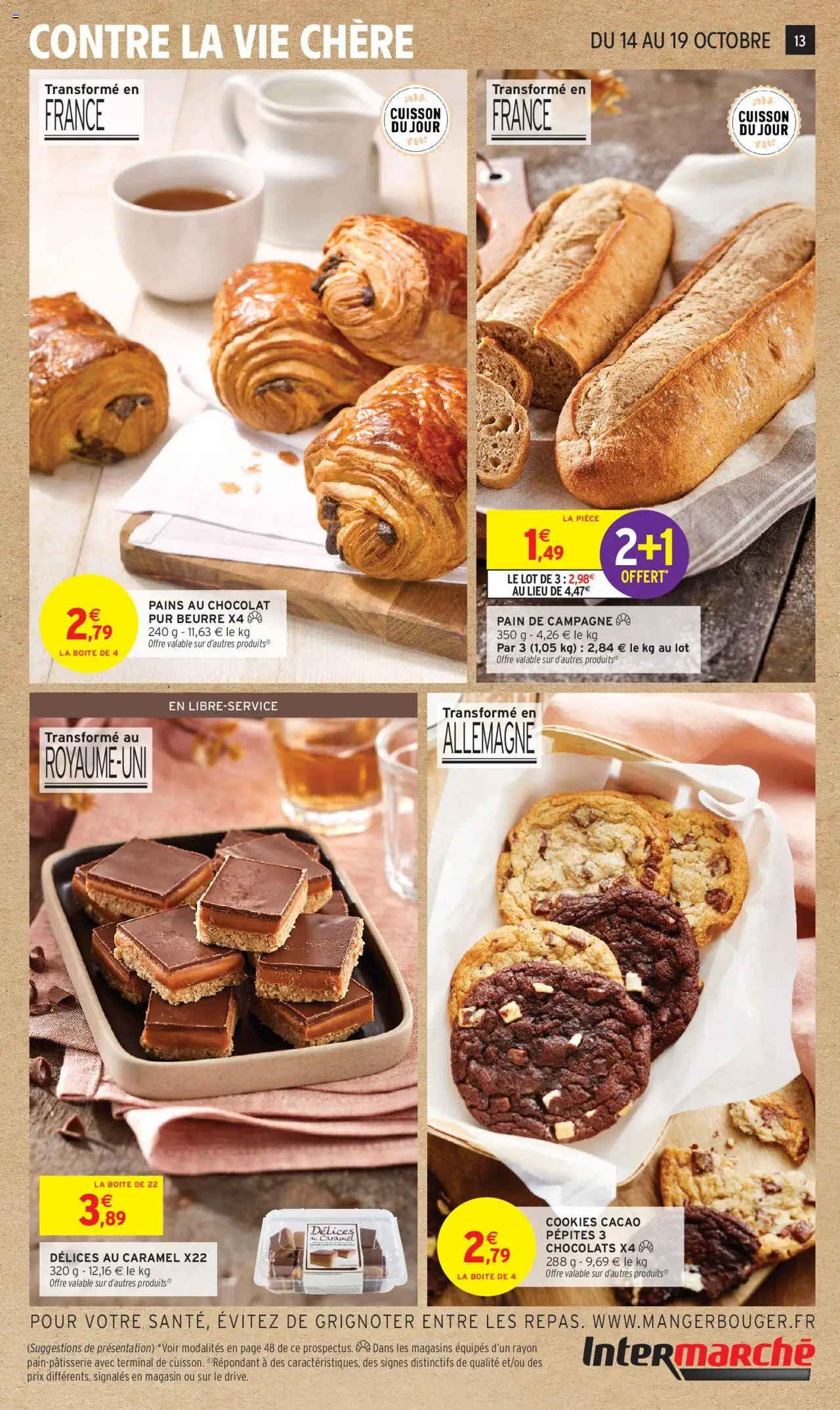 {H1} | Page: 13 | Produits: Cookies, Beurre, Pain, Chocolat