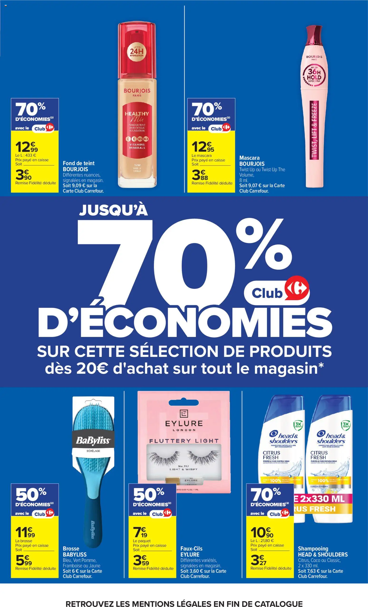 {H1} | Page: 7 | Produits: Shampooing, Fond de teint, Brosse, Thé