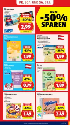 Hofer Flugblatt ab 30.01.2026 gültig | Seite: 7 | Produkte: Creme, Reis, Fisch, Nudeln