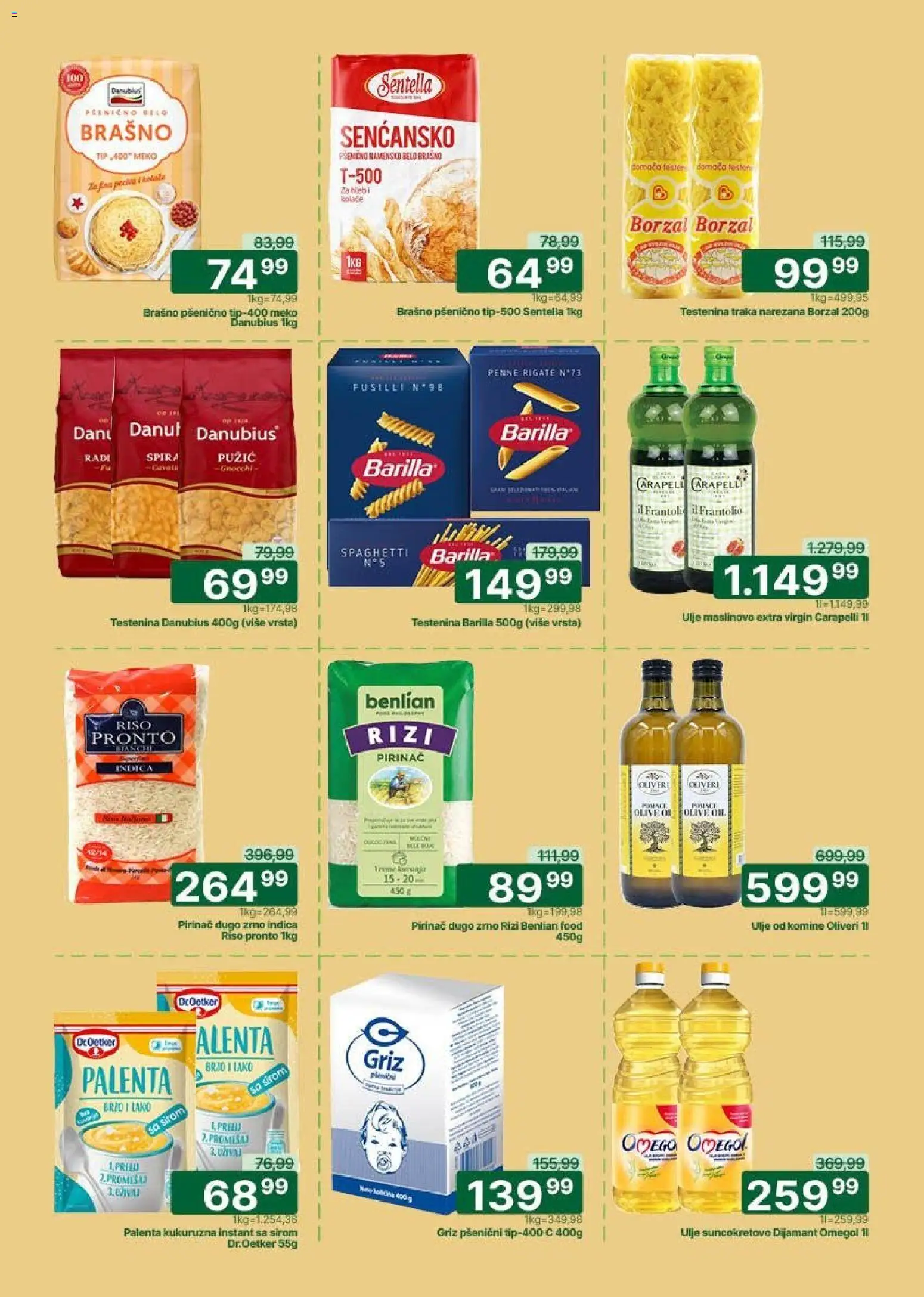 Univerexport katalog - važi od 27.04.2026 | Strana: 13 | Proizvode: Testenina, Brašno, Ulje, Pirinač