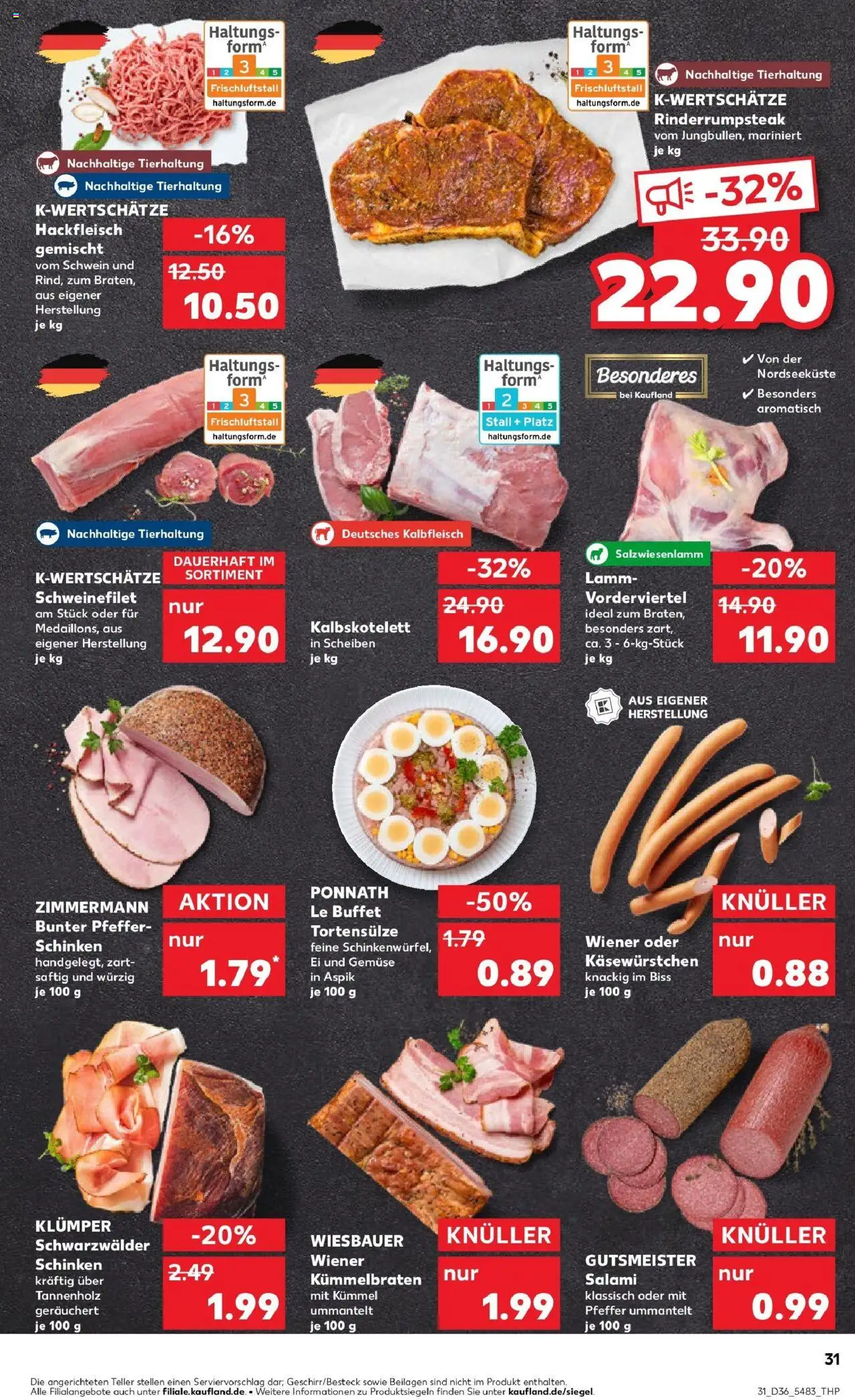 Kaufland prospekt Ingelheim Am Rhein	 – gültig ab 07.09.2025 | Seite: 31 | Produkte: Schweinefilet, Pfeffer, Salami, Schinken