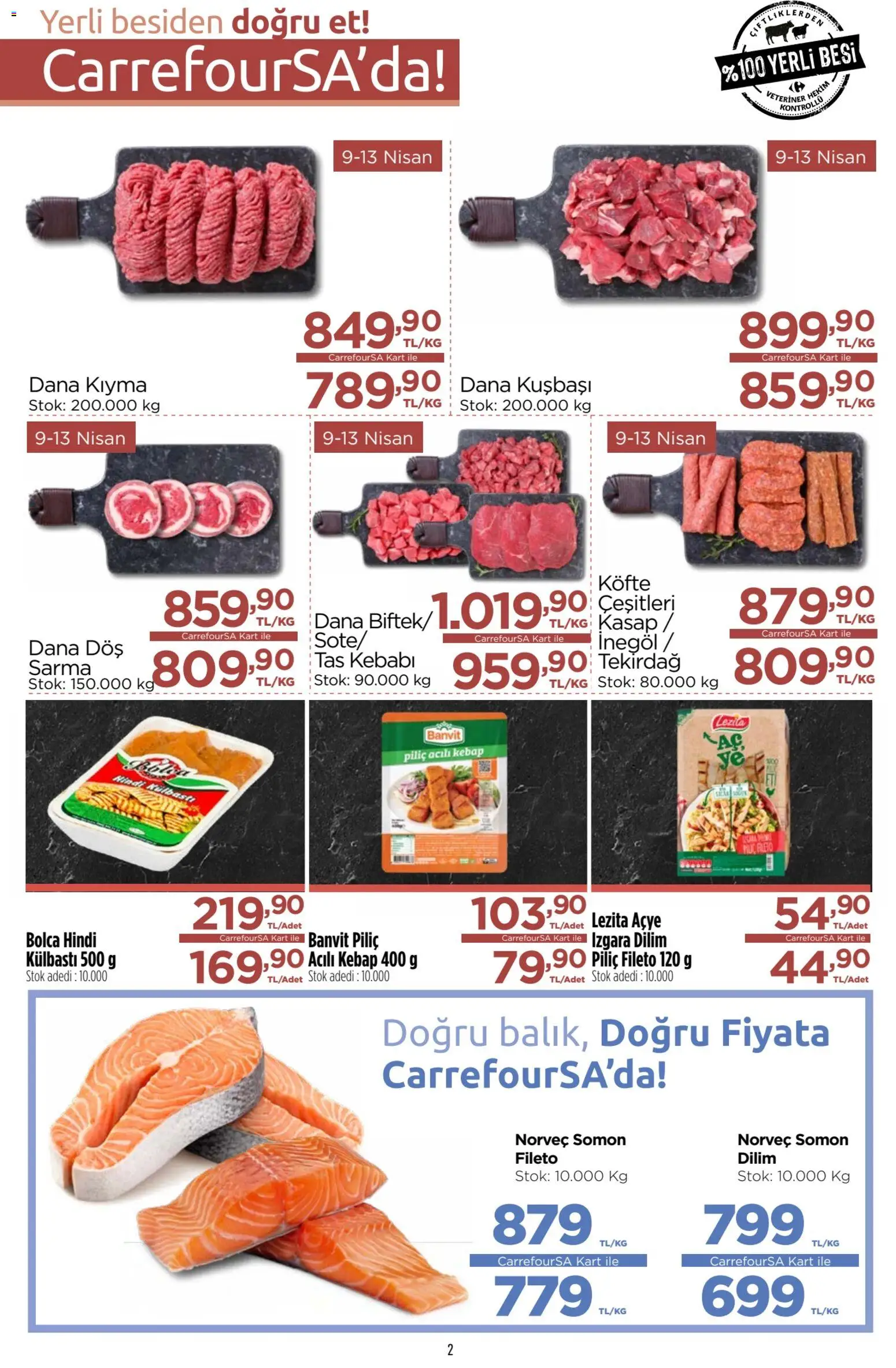 CarrefourSA Katalog - 09.04.2026 tarihinden itibaren geçerlidir | Sayfa: 3 | Ürünler: Kıyma, Piliç, Dana kuşbaşı, Izgara