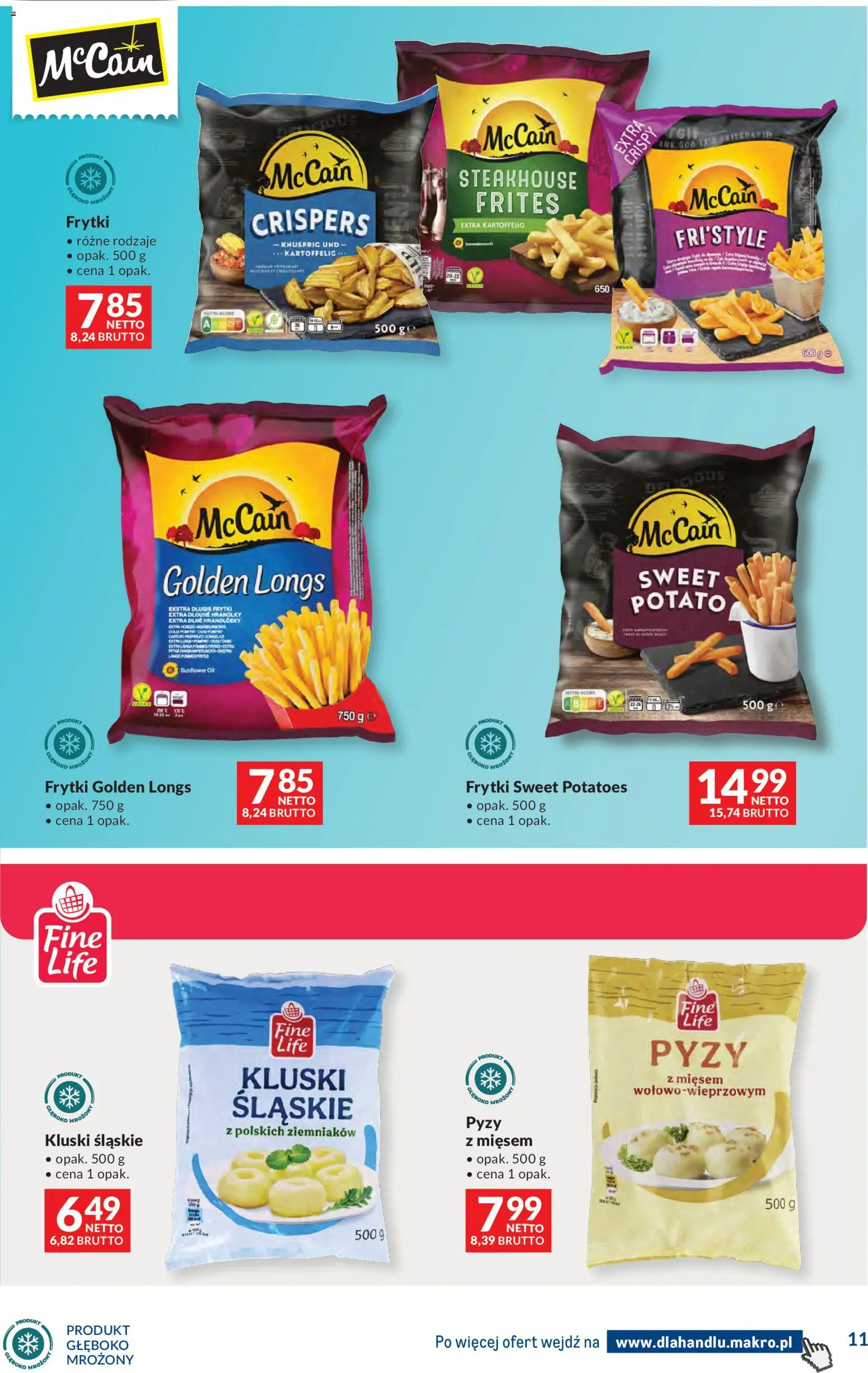 Makro Gazetka - Dystrybucja do sklepów od 27.12.2025 | Strona: 11 | Produkty: Kluski śląskie, Frytki