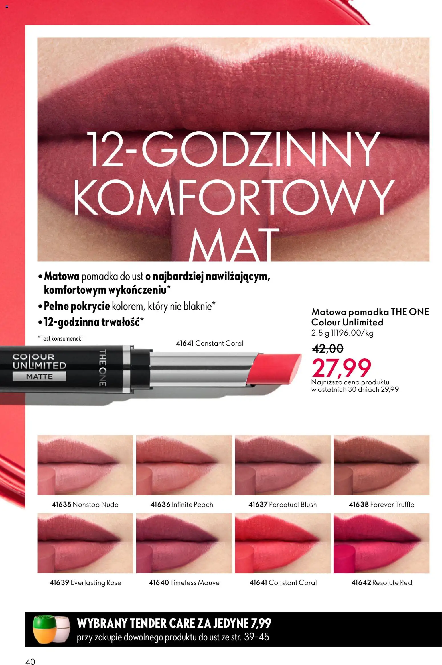 Oriflame Katalog 3 2026 od 11.02.2026 | Strona: 40 | Produkty: Pomadka, Pomadka do ust