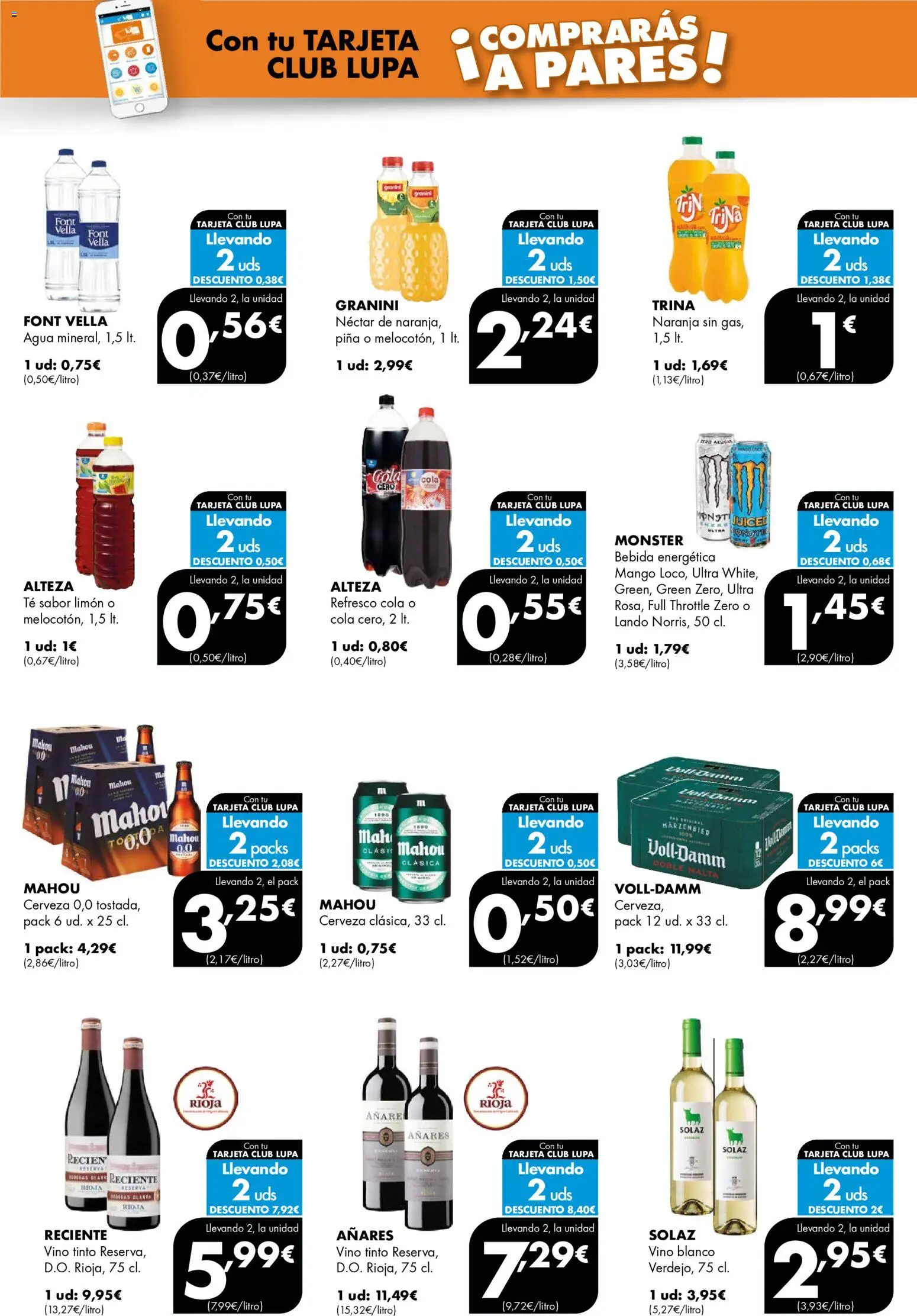Lupa Supermercados folleto │ válido desde el 08.01.2026 | Página: 8 | Productos: Cerveza, Piña, Té, Ρούτερ