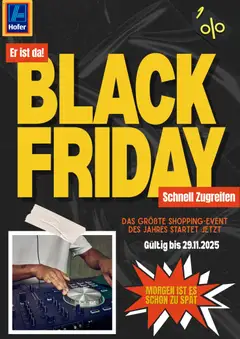 Hofer - Black Friday ab 28.11.2025 gültig
