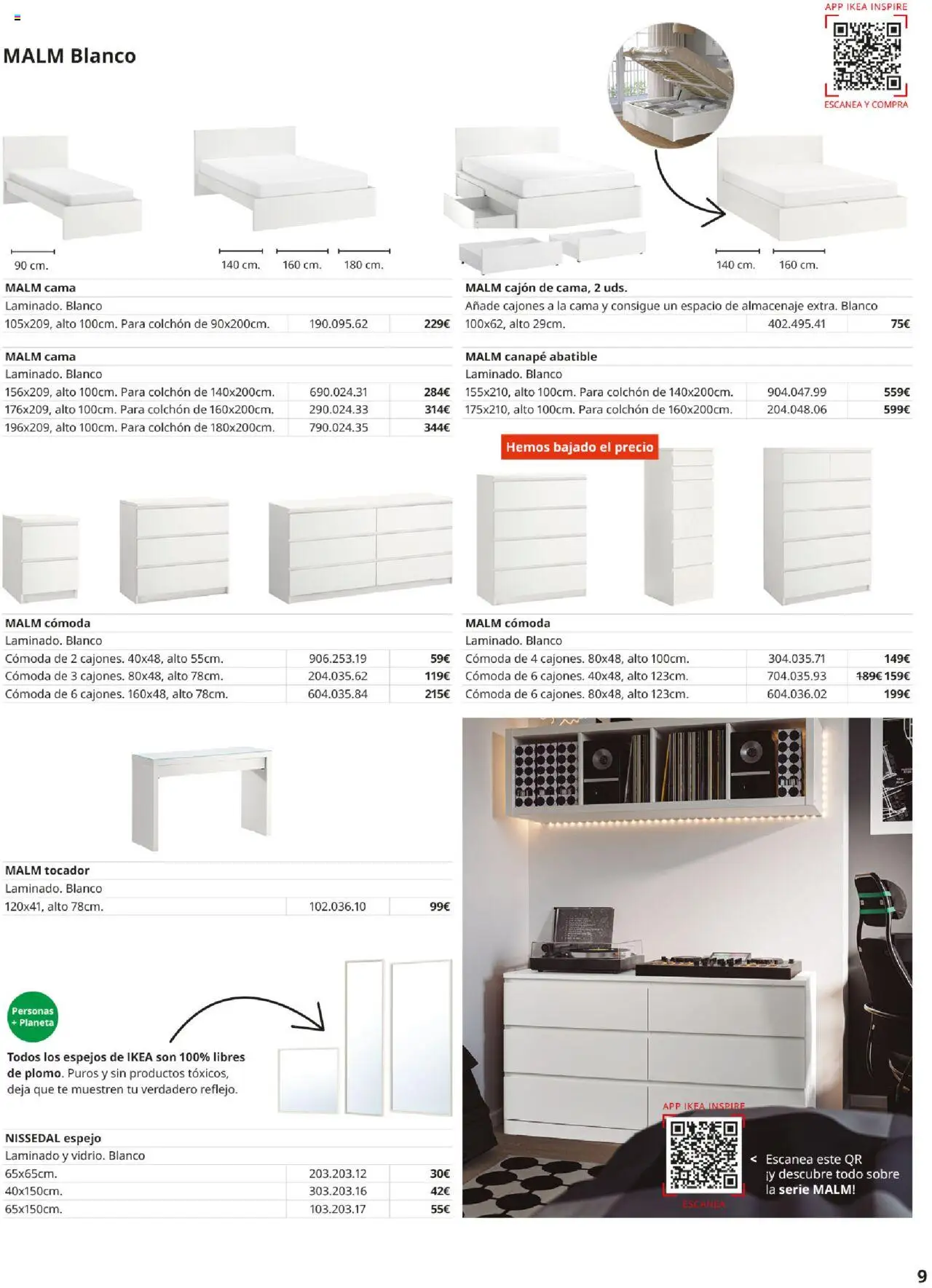 Catálogo IKEA Muebles para el dormitorio │ válido desde el 01.09.2025 | Página: 9 | Productos: Tinte