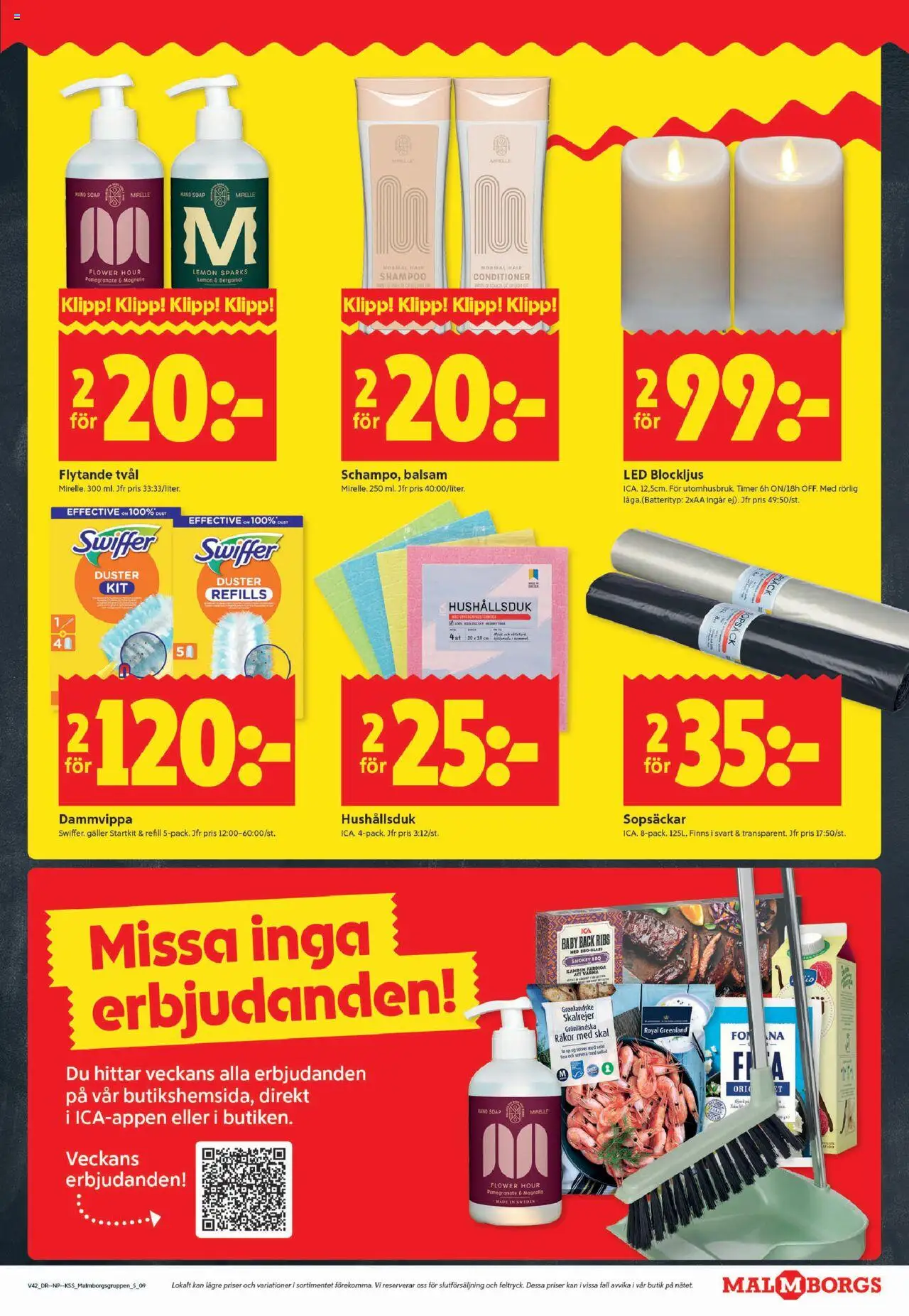 ICA Kvantum reklamblad aktuell från 13.10.2025 | Sida: 9 | Produkter: Balsam, Räkor, Sallad, Dammvippa