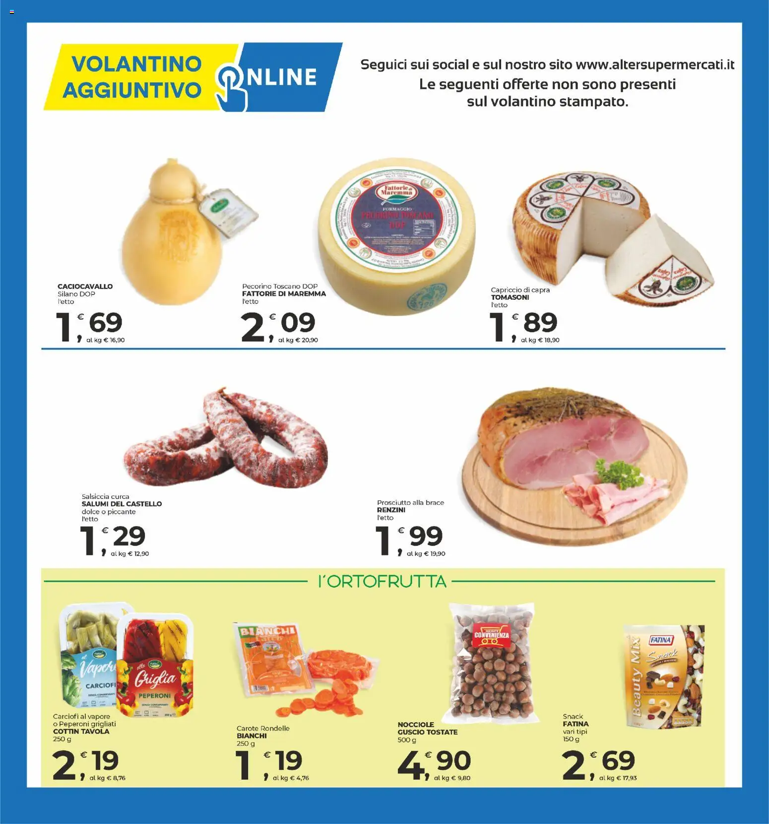 Volantino Alter Discount del 05.12.2025 | Pagina: 17 | Prodotti: Salsiccia, Nocciole, Carciofi, Griglia