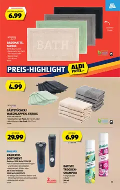 Aldi Aktionen ab 19.02.2026 gültig | Seite: 18 | Produkte: Blush, Shampoo, Rasierer, Philips