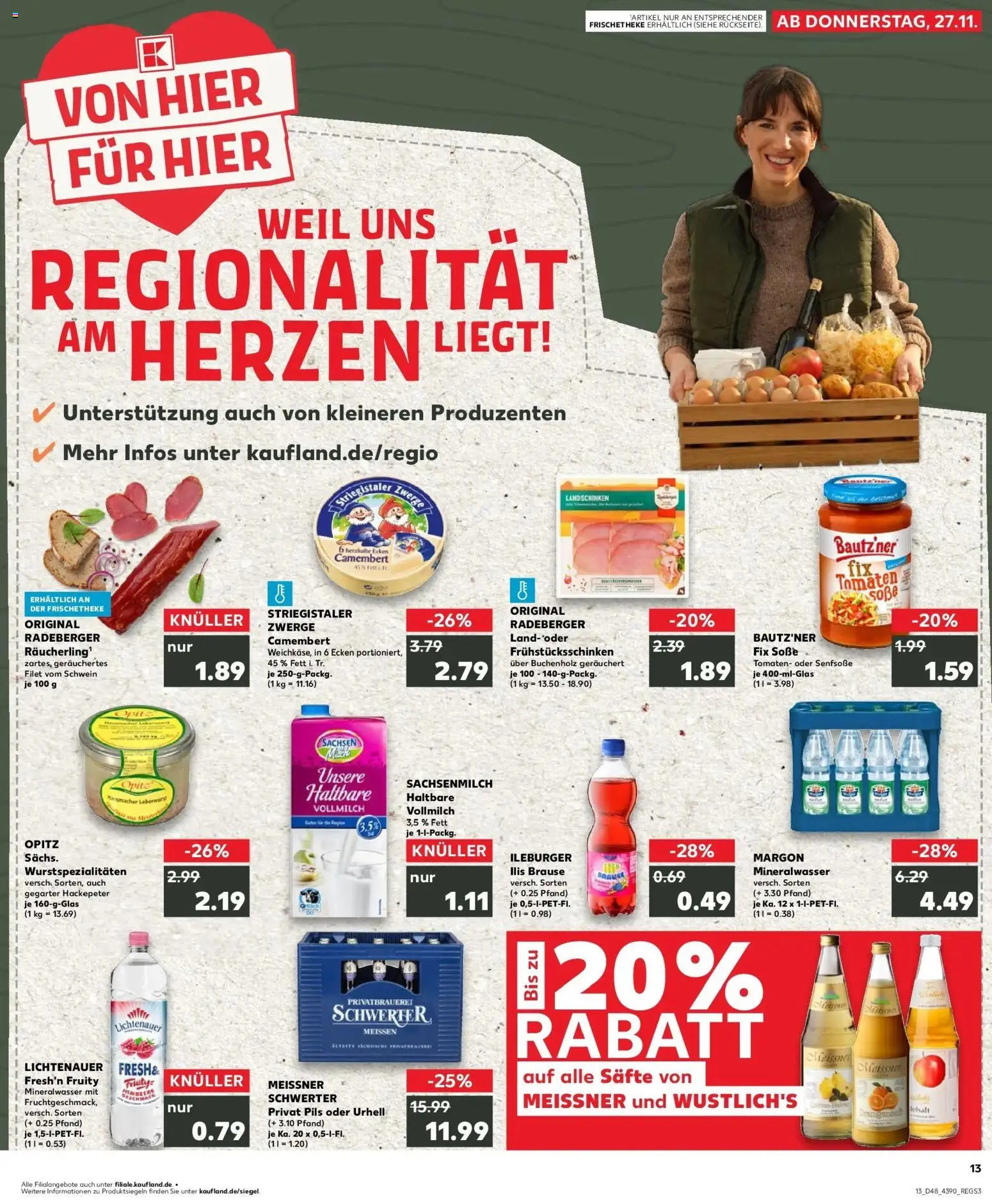 Kaufland prospekt Riesa	 – gültig ab 27.11.2025 | Seite: 1 | Produkte: Pils, Tomaten, Mineralwasser, Soße