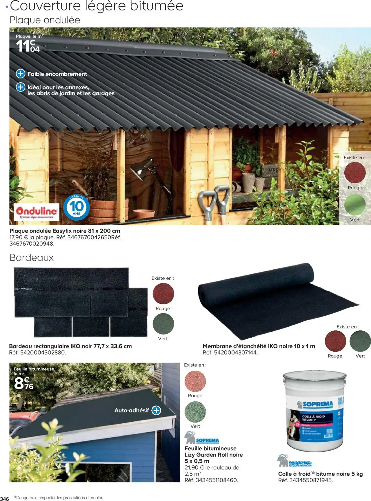 {H1} | Page: 346 | Produits: Rouleau, Couverture, Colle