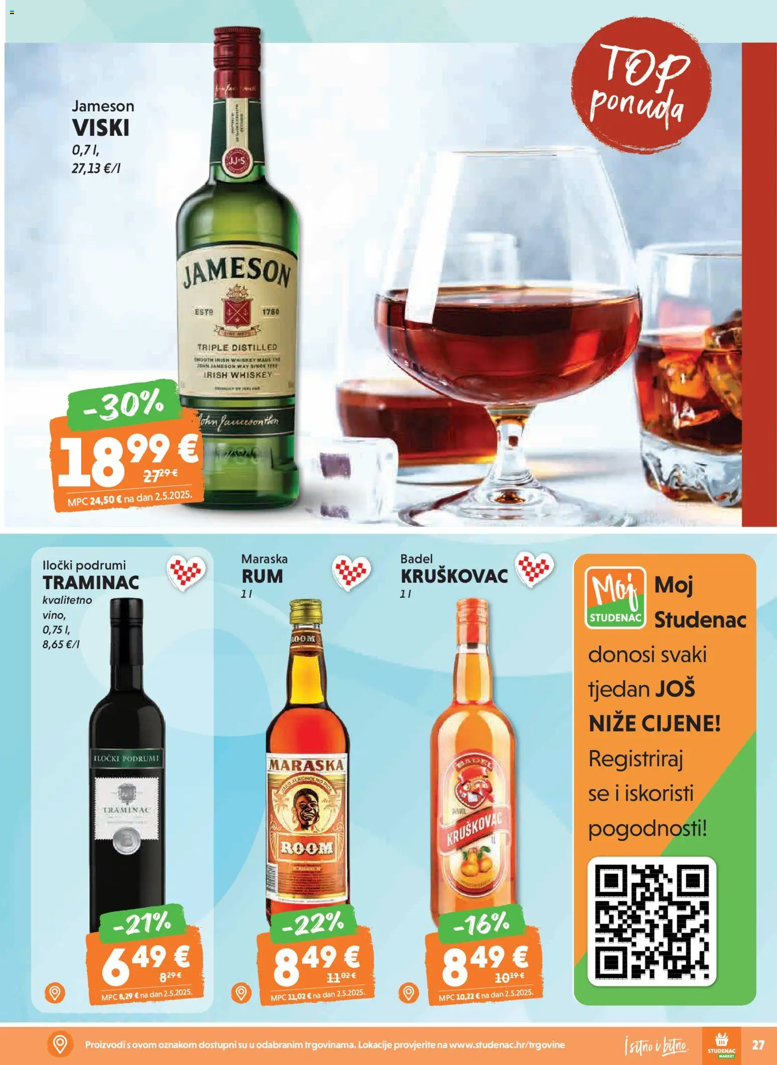Studenac katalog | vrijedi od 11.03.2026 | Stranica: 27 | Proizvodi: Jameson, Viski