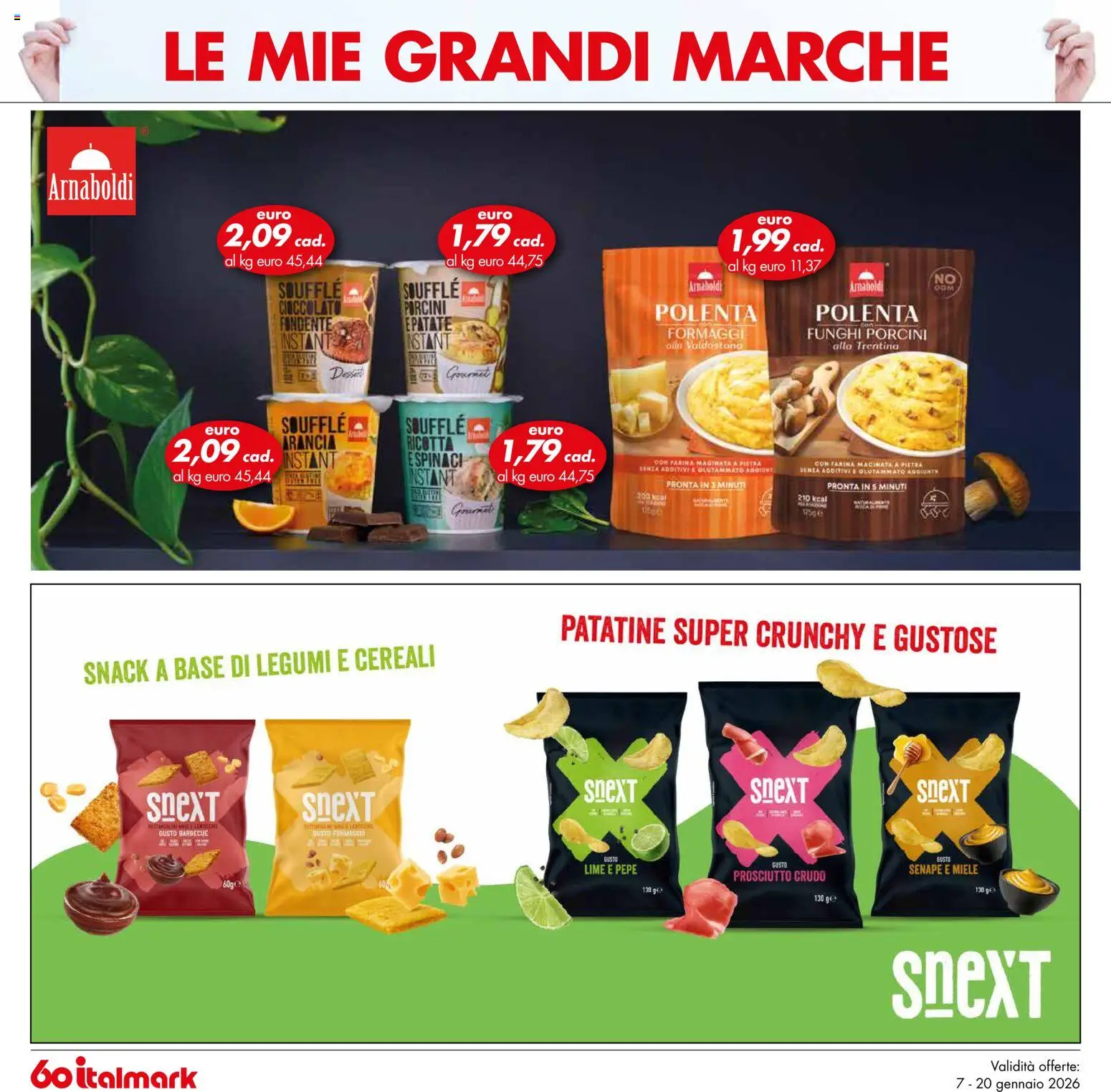 Volantino Italmark del 07.01.2026 | Pagina: 28 | Prodotti: Funghi, Lime, Arancia, Ricotta
