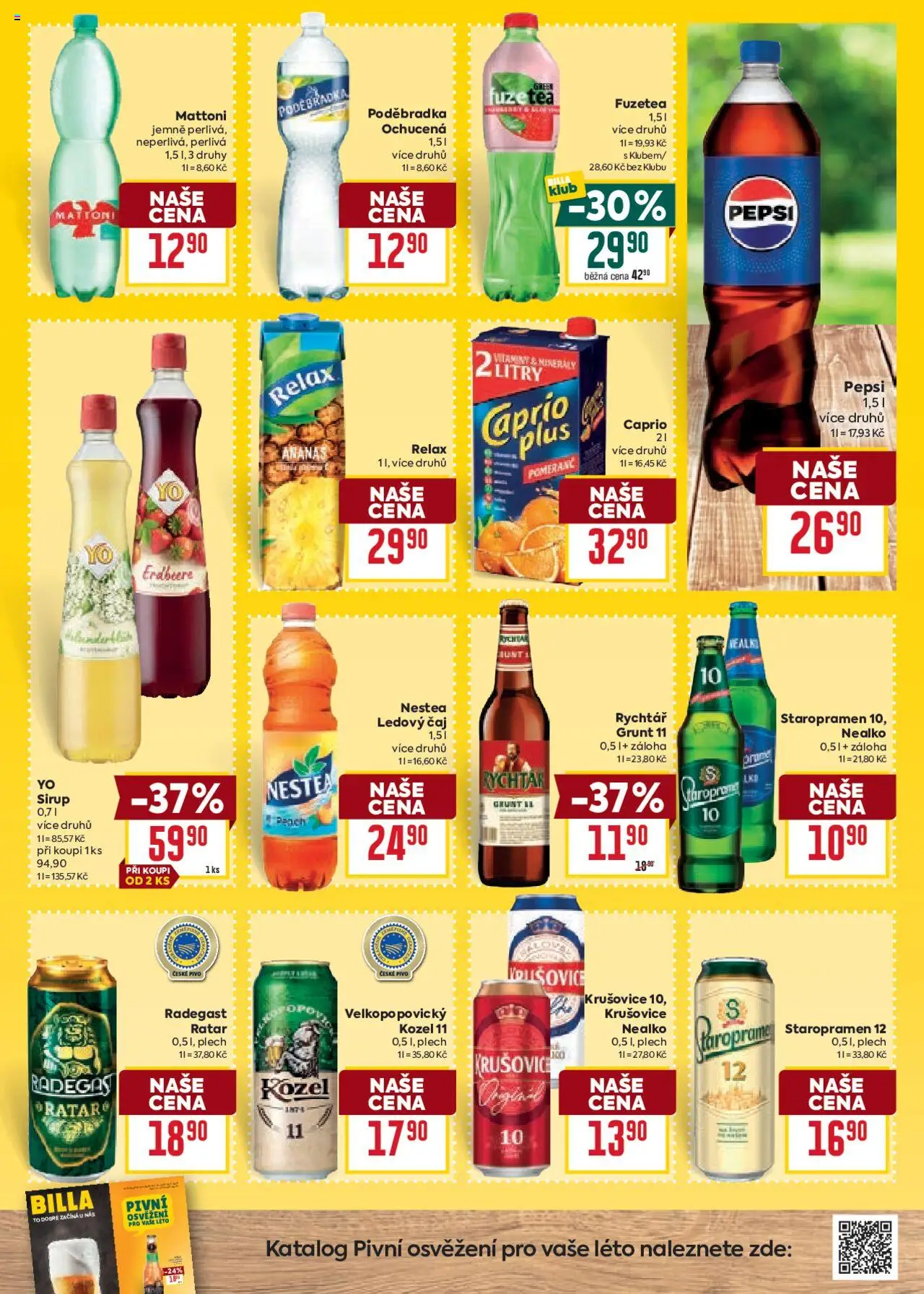 Billa Velký leták od 24.09.2025 | Strana: 29 | Produkty: Mattoni, Staropramen 12, Minerály, Sirup