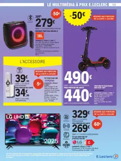E.Leclerc - Prévisualisation de TROTTINETTE ÉLECTRIQUE SUV PILOT 150, Jusqu'à 60km d'autonomie. Roues Semi Cross 10". Batterie 15.6Ah. Moteur 500W. valide à partir de 03.02.2026 | Page: 13