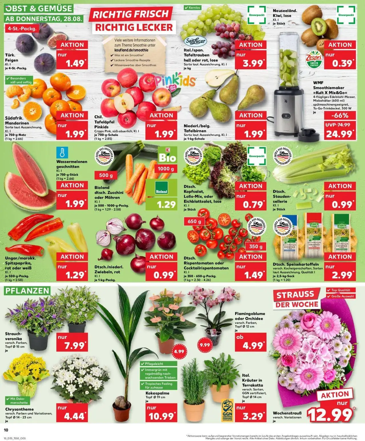 Kaufland prospekt Dreieich	 – gültig ab 28.08.2025 | Seite: 10 | Produkte: Top, Orchidee, Obst, Zucchini