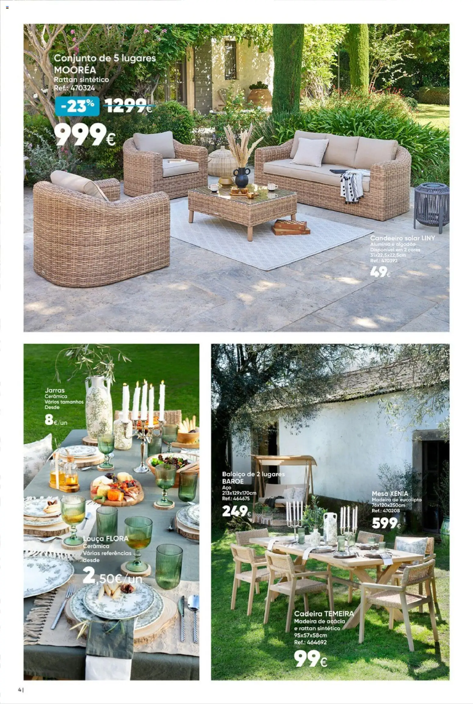 Hôma Catálogo │ válido de 10.04.2026 | Página: 4 | Produtos: Candeeiro, Algodão, Mesa, Cadeira