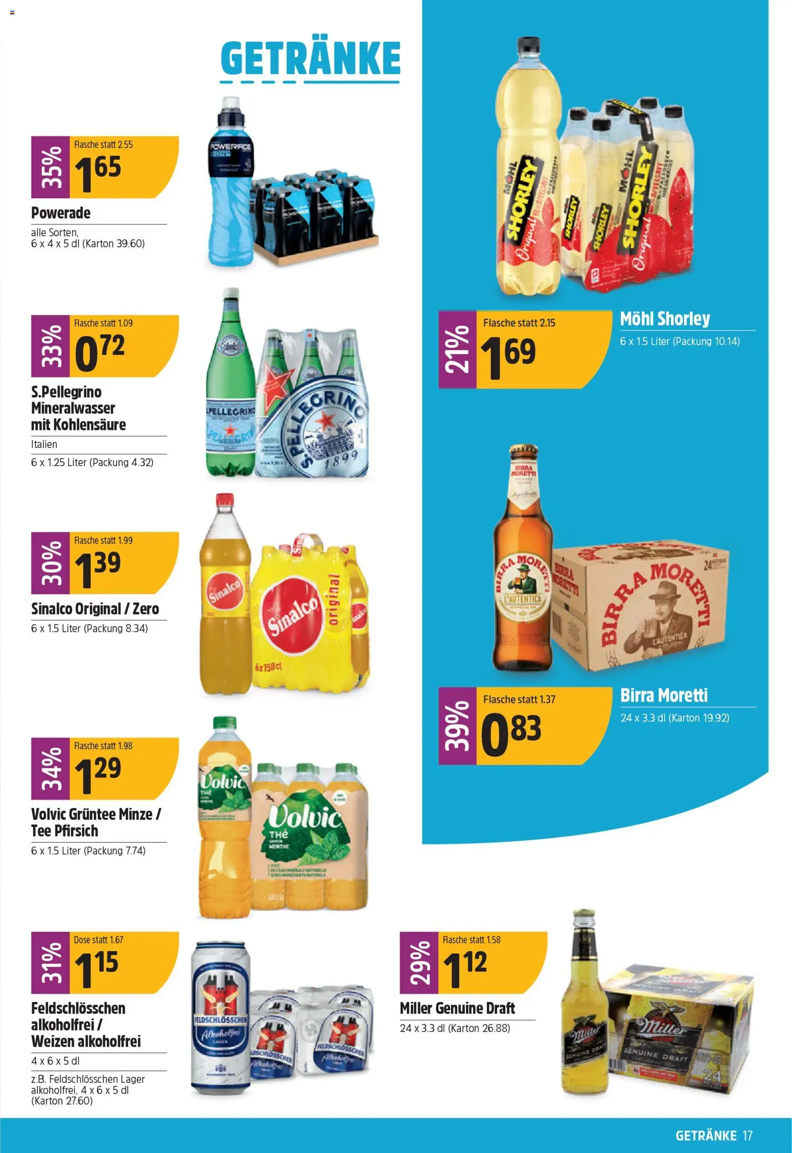 TopCC Aktionen – gültig ab 12.01.2026 | Seite: 17 | Produkte: Mineralwasser, Tee, Pfirsich