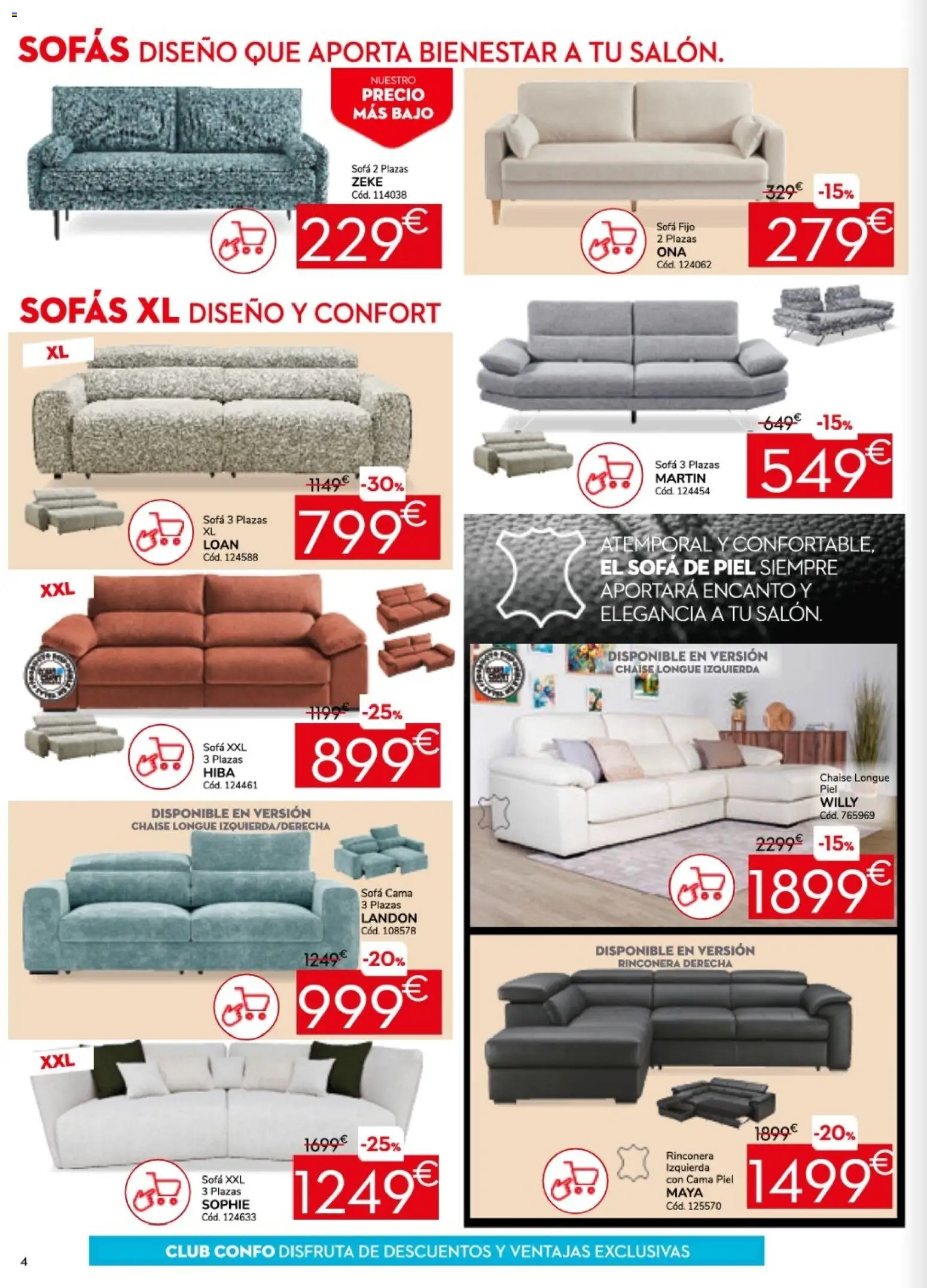 Conforama folleto │ válido desde el 26.02.2026 | Página: 4 | Productos: Sofá cama, Cama, Sofá