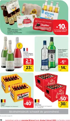 Carrefour market folder week 5 - Voorbeeld van een folder van Carrefour market, geldig van 28.01.2026 | Pagina: 18 | Producten: Bier, Wodka, Whisky, Beltéri ajtó