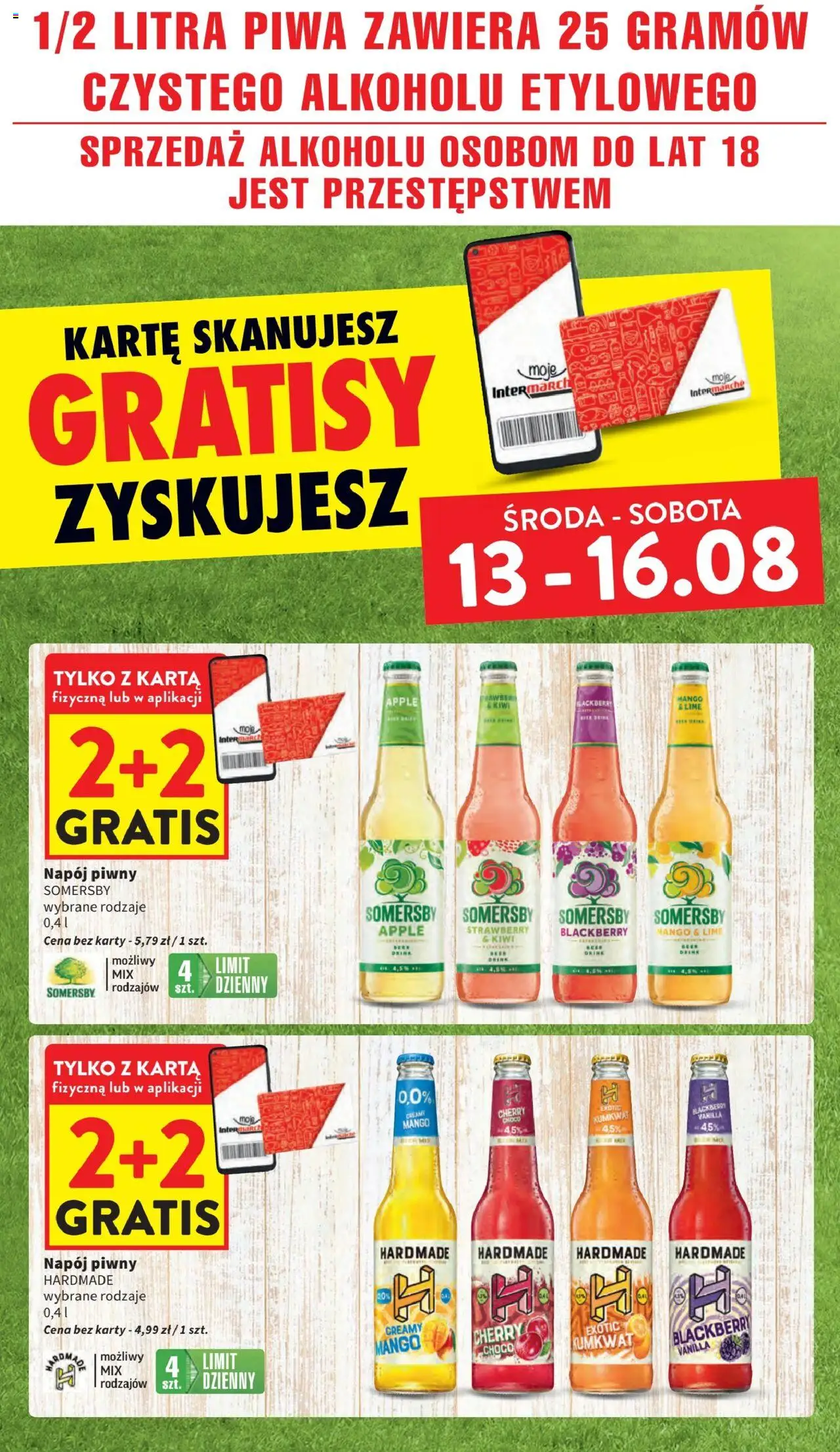 Intermarche Gazetka od 13.08.2025 | Strona: 15 | Produkty: Mango, Karta, Somersby, Kiwi