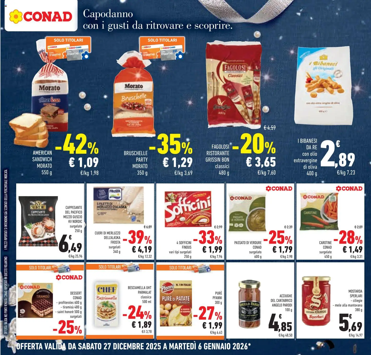 Volantino Conad del 27.12.2025 | Pagina: 24 | Prodotti: Mele, Patate, Verdure, Olio