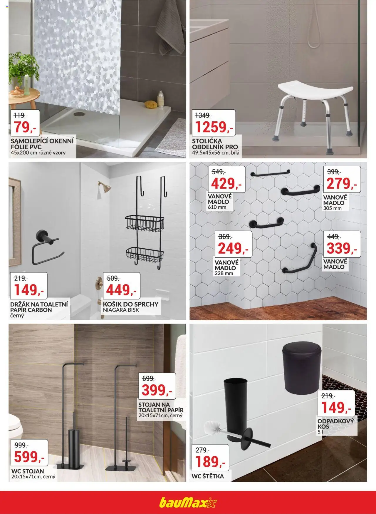 BAUMAX leták - Dny koupelen od 16.10.2025 | Strana: 13 | Produkty: Fólie, Košík, Toaletní papír, Stolička