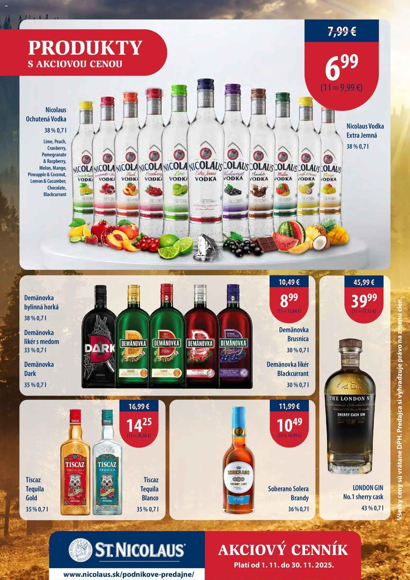 Nové St. Nicolaus akcie – leták je platný od 01.11.2025 | Strana: 5 | Produkty: Soberano, Brandy, Tequila, Nicolaus vodka