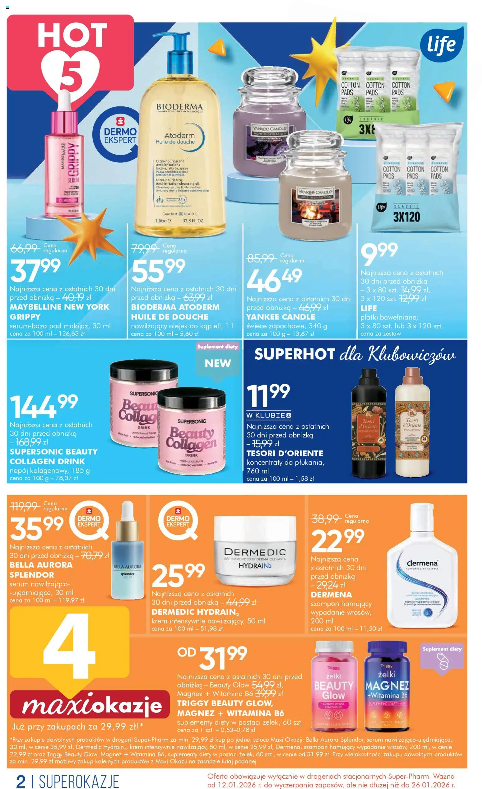Super-pharm Gazetka od 12.01.2026 | Strona: 2 | Produkty: Tesori d'oriente, Żelki, Szampon, Świece