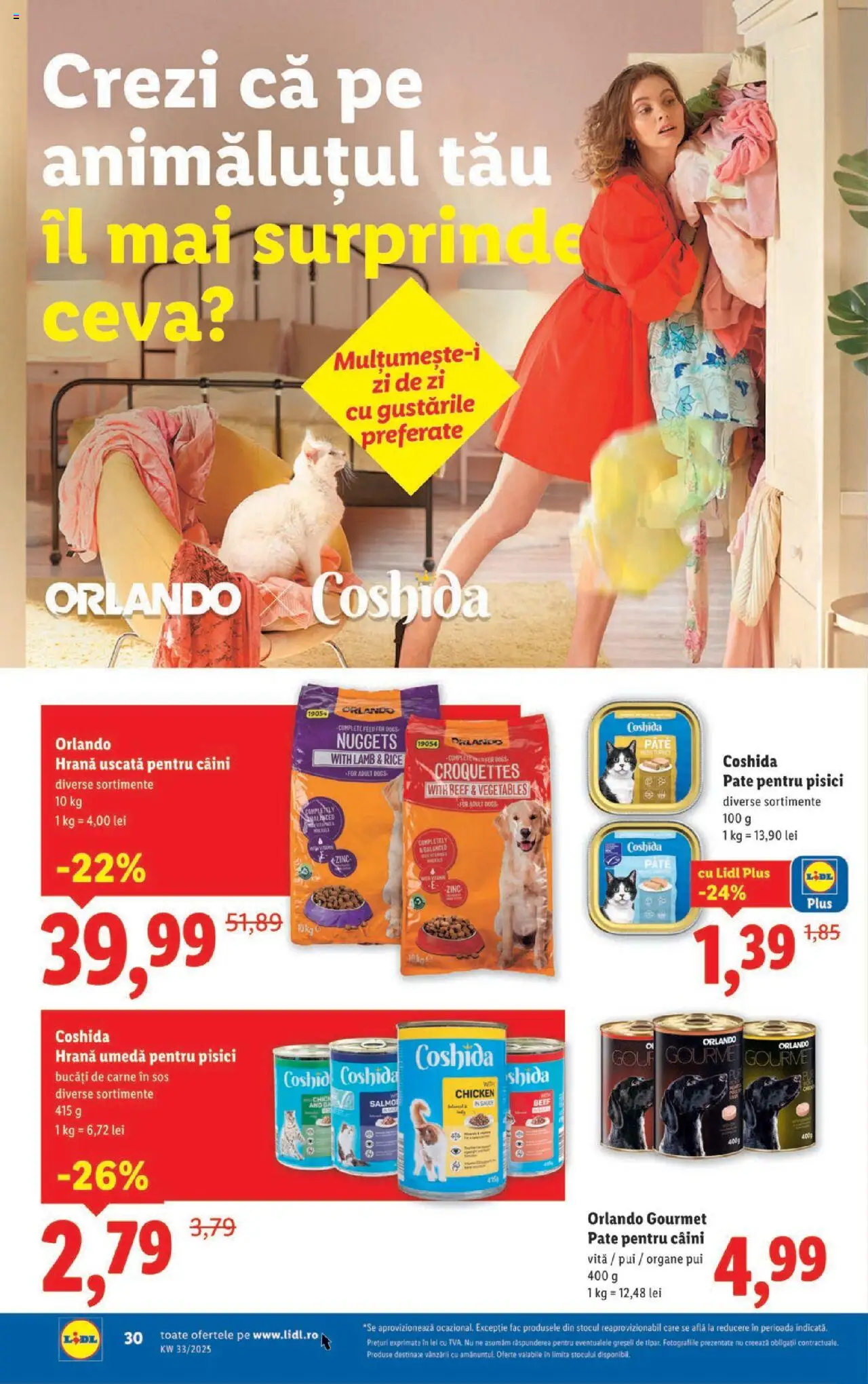 Catalog Lidl – valabil de la 11.08.2025 | Pagină: 30 | Produse: Hacıyatmaz Kedi Oyuncağı, Pate, Sos