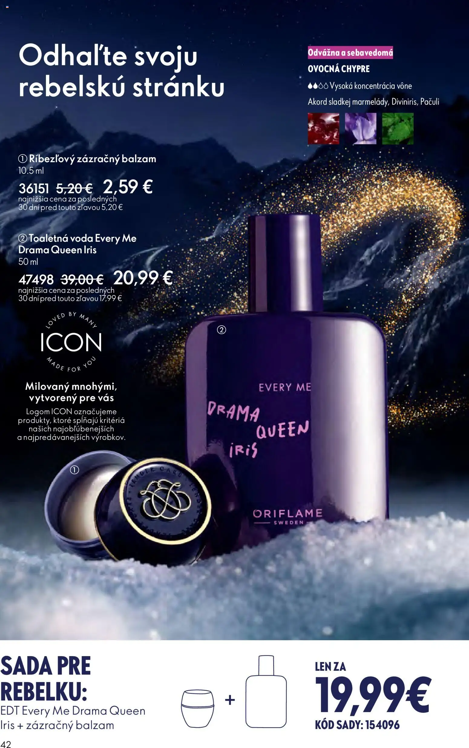 Nové Oriflame akcie – leták je platný od 12.11.2025 | Strana: 42 | Produkty: Toaletná voda, Voda