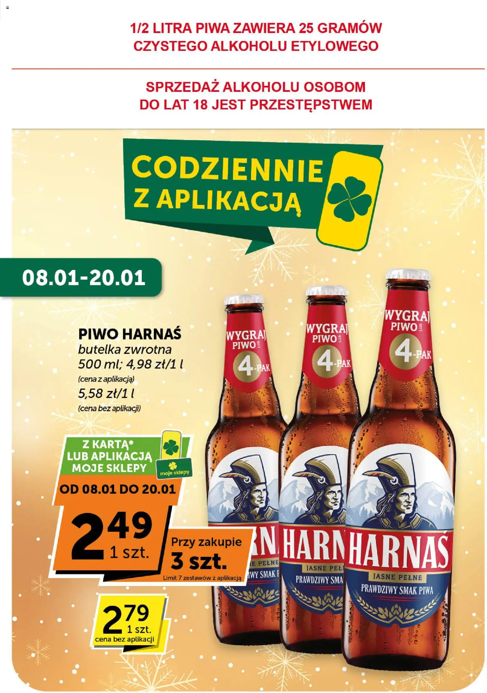 Groszek Gazetka od 08.01.2026 | Strona: 8 | Produkty: Harnaś, Piwo
