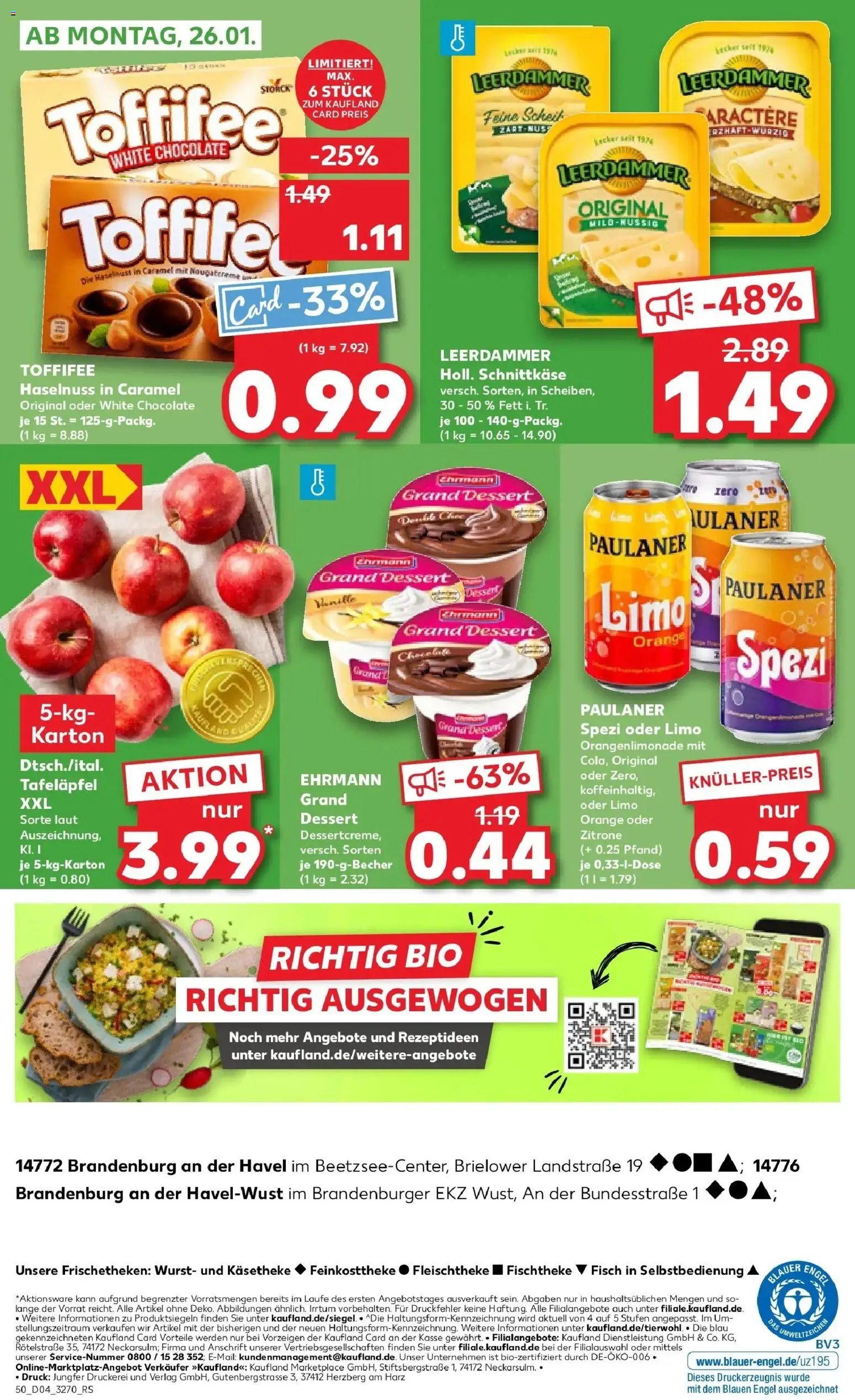 Kaufland prospekt Brandenburg An Der Havel	 – gültig ab 22.01.2026 | Seite: 50 | Produkte: Paulaner spezi, Zitrone, Wurst, Paulaner