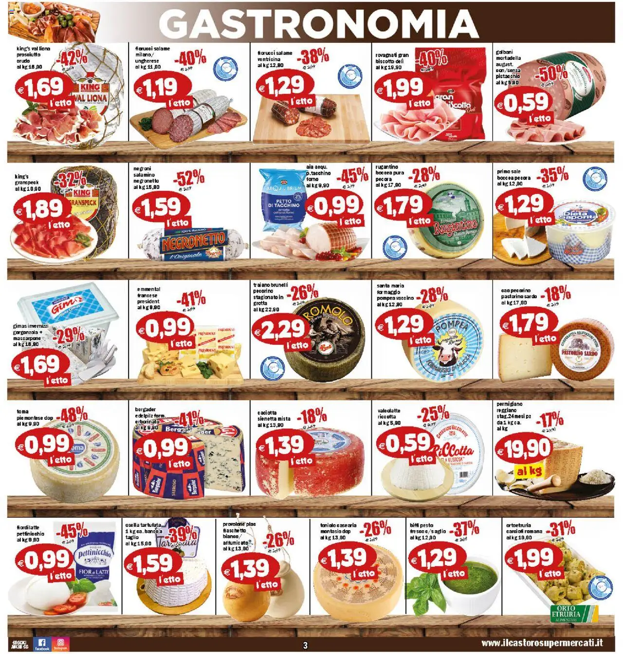 Volantino Il Castoro del 25.07.2025 | Pagina: 3 | Prodotti: Salame, Pesto, Mascarpone, Gorgonzola