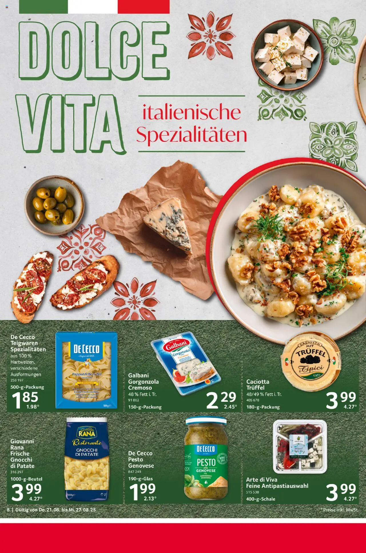 Selgros Prospekt 	 - gültig ab dem 21.08.2025 | Seite: 8 | Produkte: Ristorante