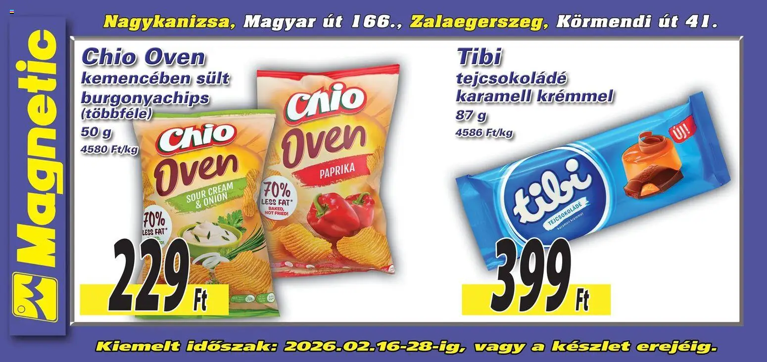 Magnetic akciós ujság - amely érvényes a következő dátumtól: 16.02.2026 | Oldal: 5 | Termékek: Tejcsokoládé