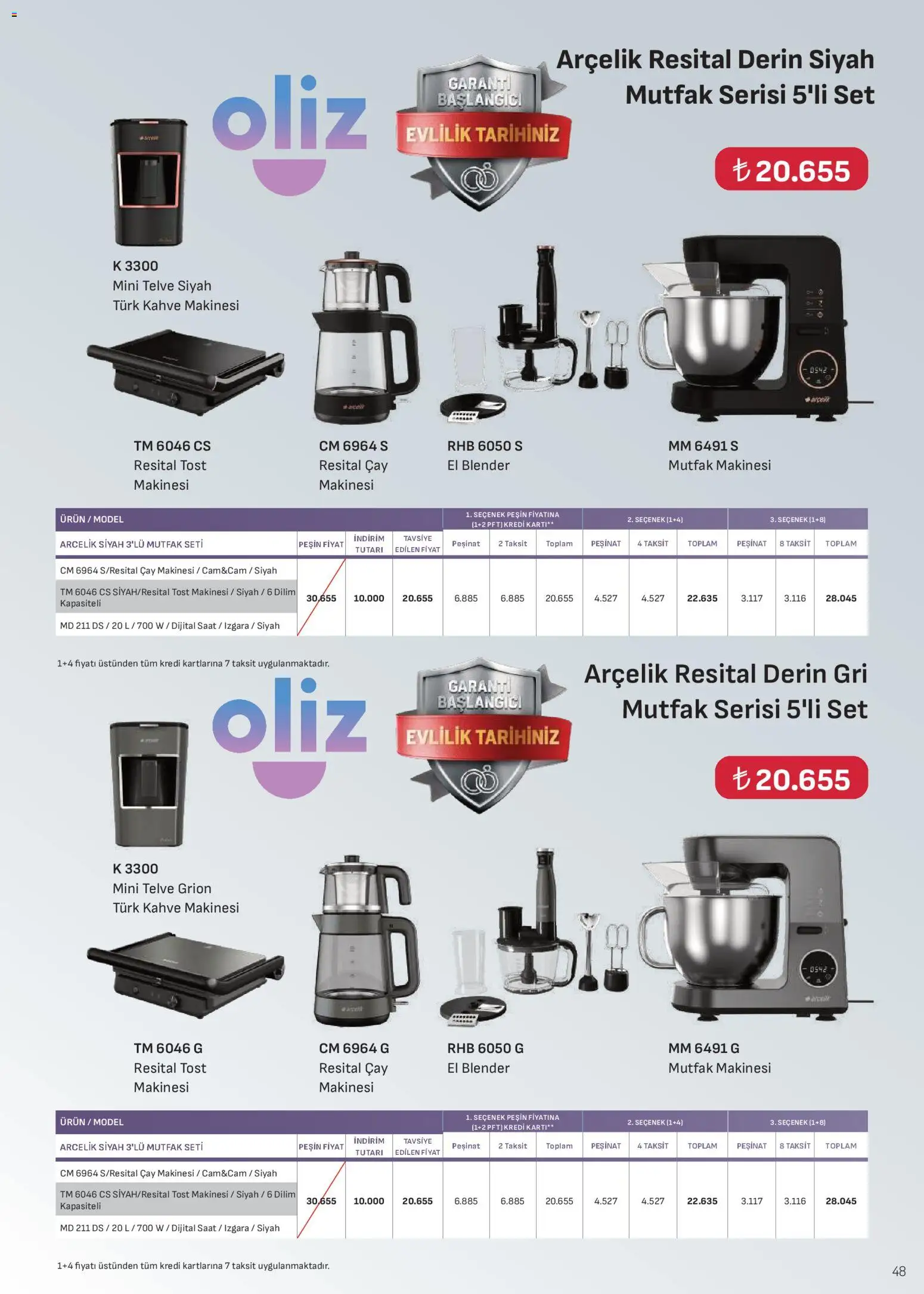 Arçelik Katalog - 01.01.2026 tarihinden itibaren geçerlidir | Sayfa: 48 | Ürünler: Kahve, Çay, Saat, Kahve makinesi