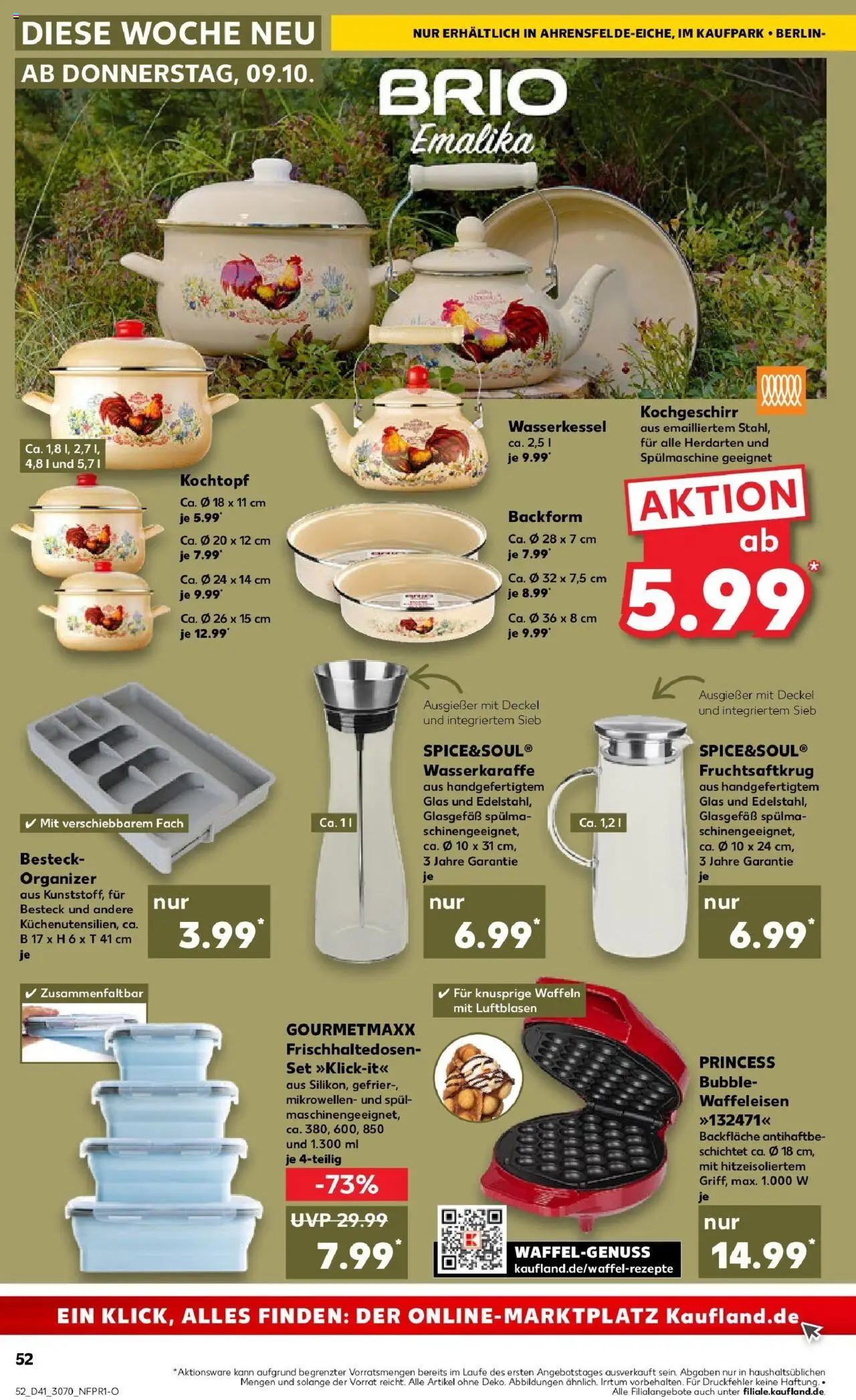 Kaufland prospekt Ahrensfelde	 – gültig ab 13.10.2025 | Seite: 52 | Produkte: Waffeln, Waffeleisen