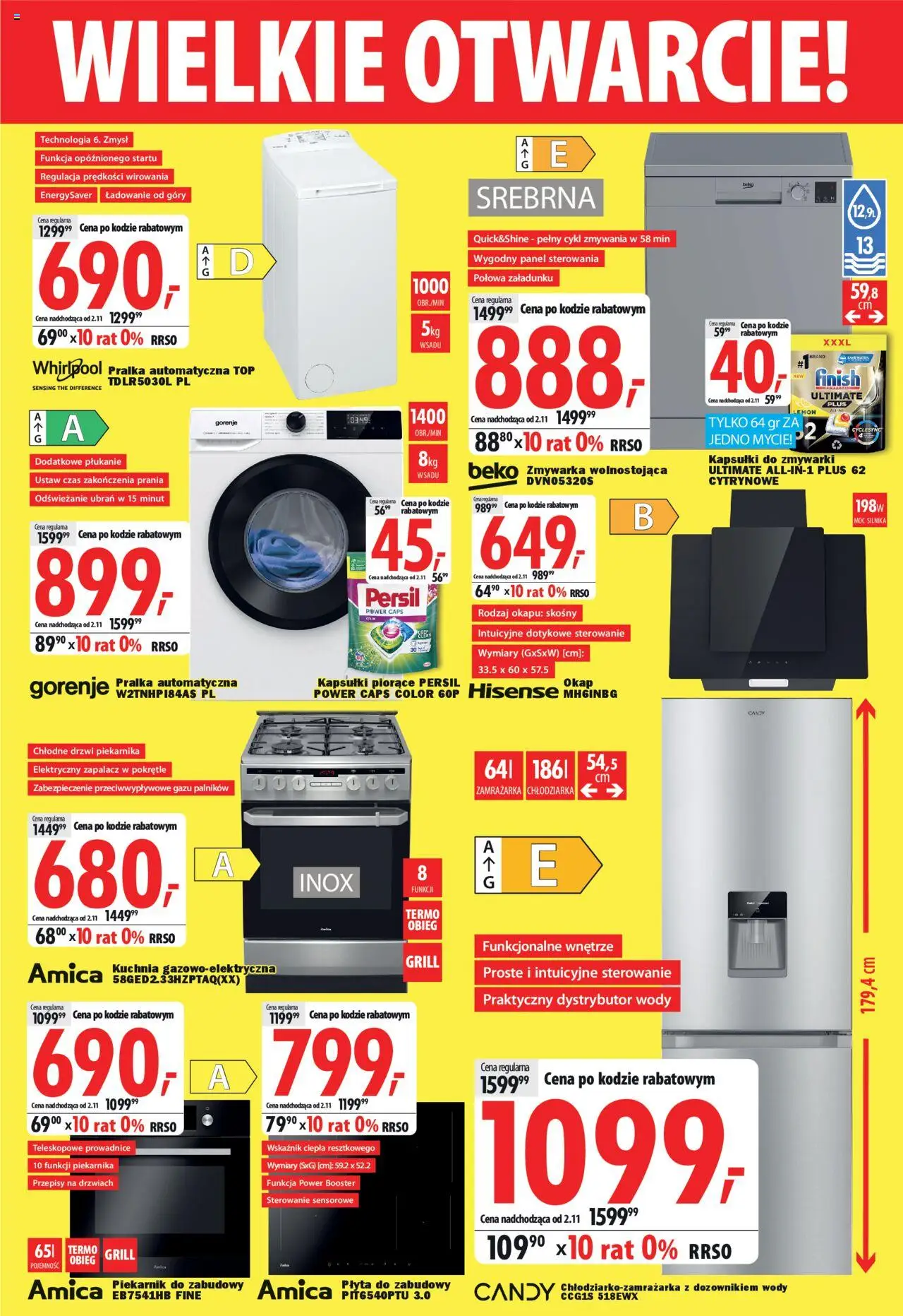 Mediaexpert Gazetka - Wielkie otwarcie Trzebiatów od 23.10.2025 | Strona: 7 | Produkty: Top, Zamrażarka, Zmywarka, Grill
