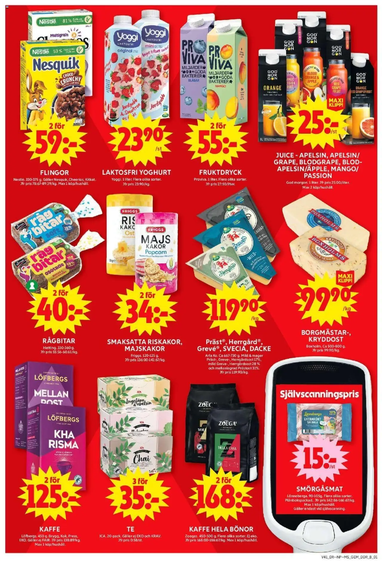 ICA Maxi reklamblad aktuell från 06.10.2025 | Sida: 5 | Produkter: Yoghurt, Kaffe, Flingor, Mango
