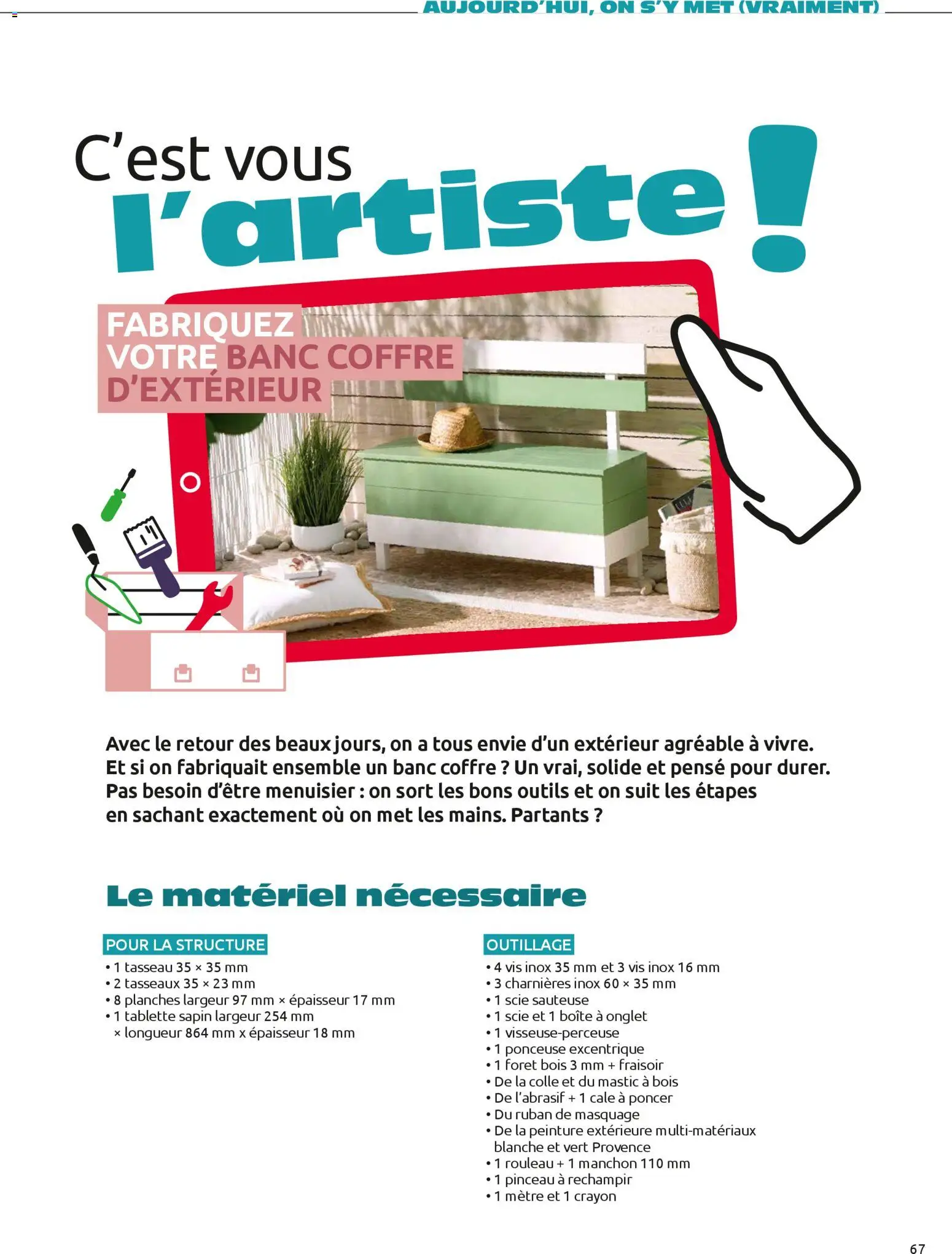 {H1} | Page: 67 | Produits: Ponceuse, Pinceau, Rouleau, Crayon