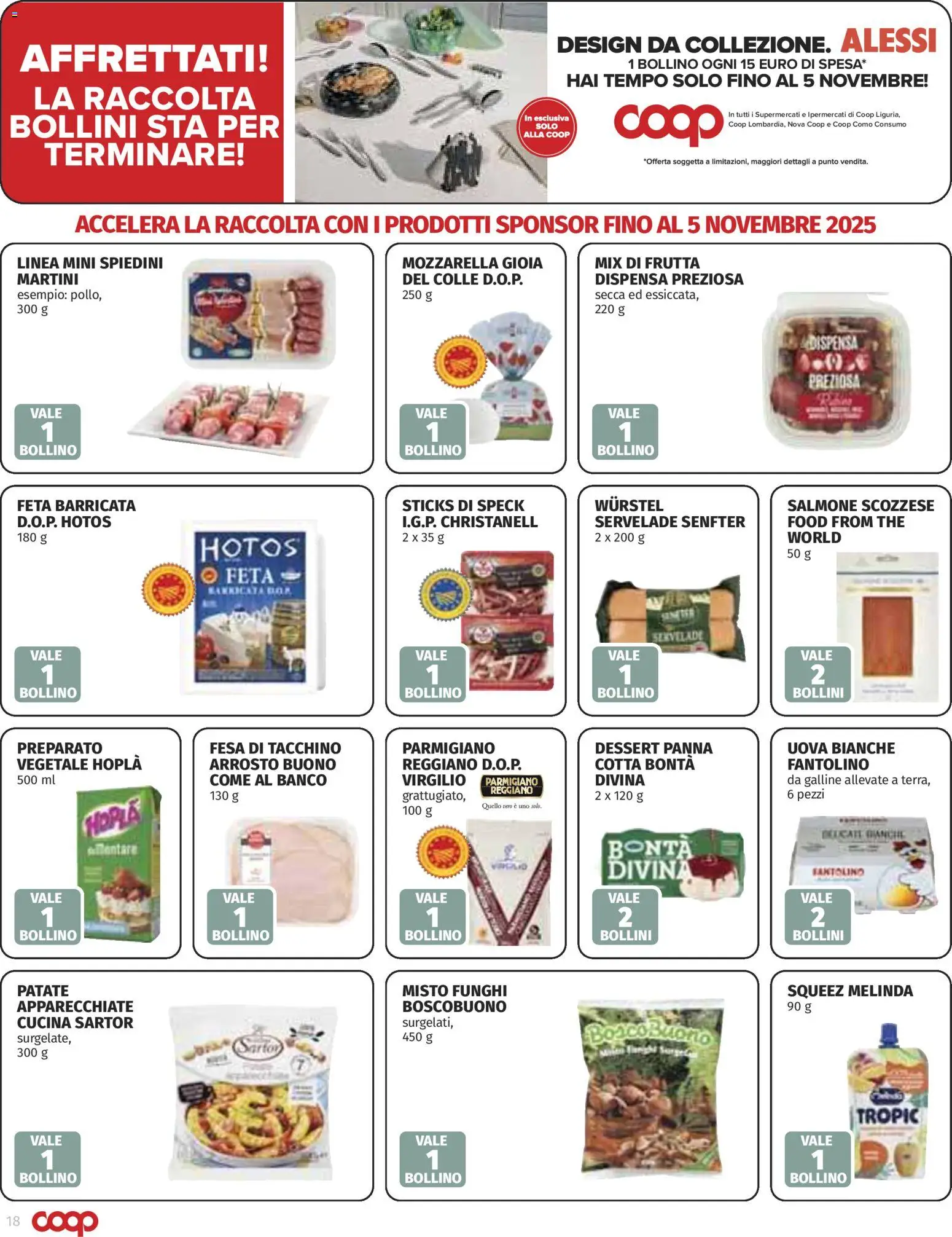 Volantino COOP del 30.10.2025 | Pagina: 18 | Prodotti: Arrosto, Salmone, The, Spiedini