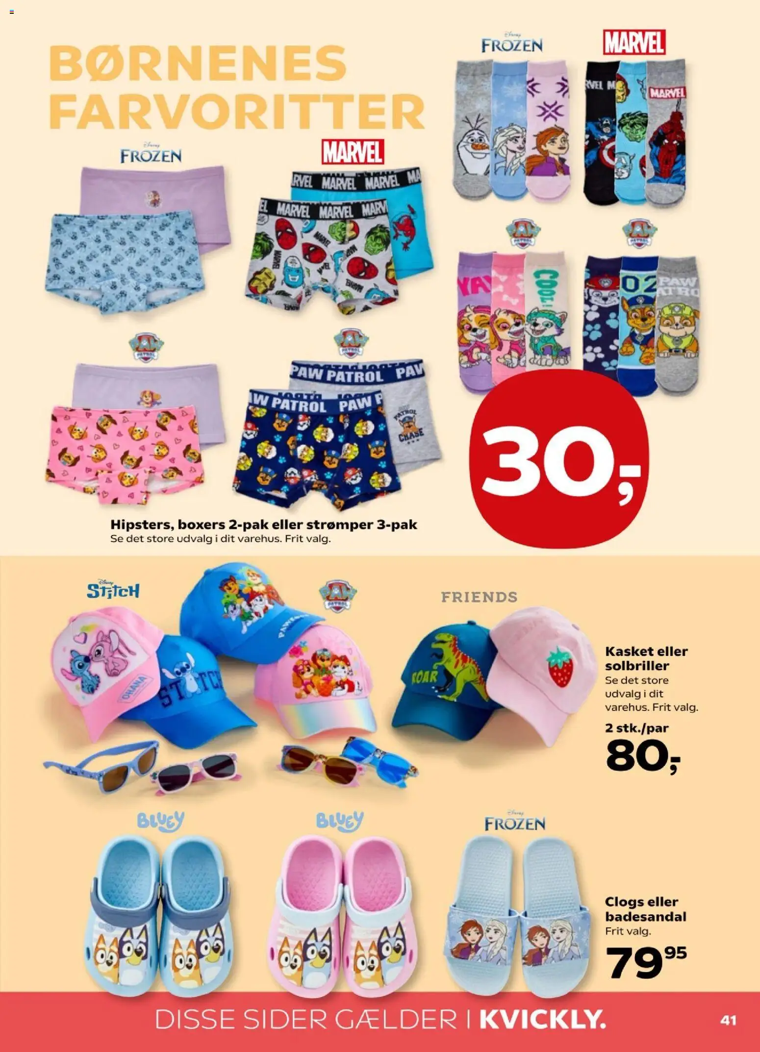 Kvickly tilbudsavis – gyldig fra 24.04.2026 | Side: 43 | Produkter: Strømper, Solbriller