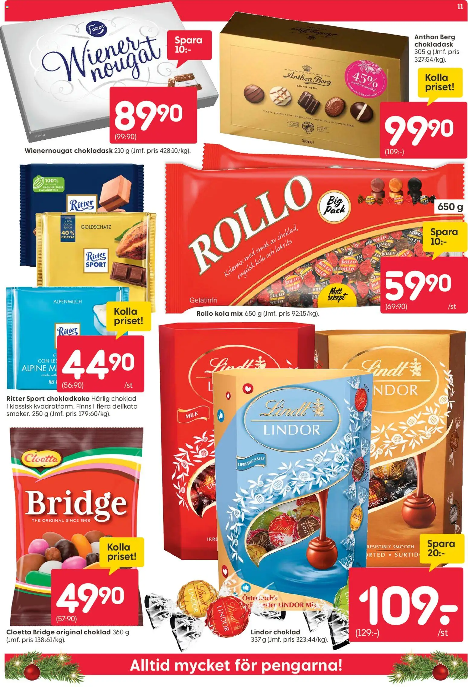 Rusta reklamblad aktuell från 15.12.2025 | Sida: 11 | Produkter: Lakrits, Chokladkaka, Choklad