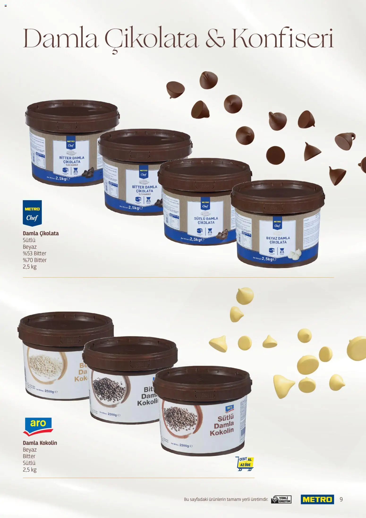Metro - Pastacılık Kataloğu - 06.04.2026 tarihinden itibaren geçerlidir | Sayfa: 9 | Ürünler: Çikolata
