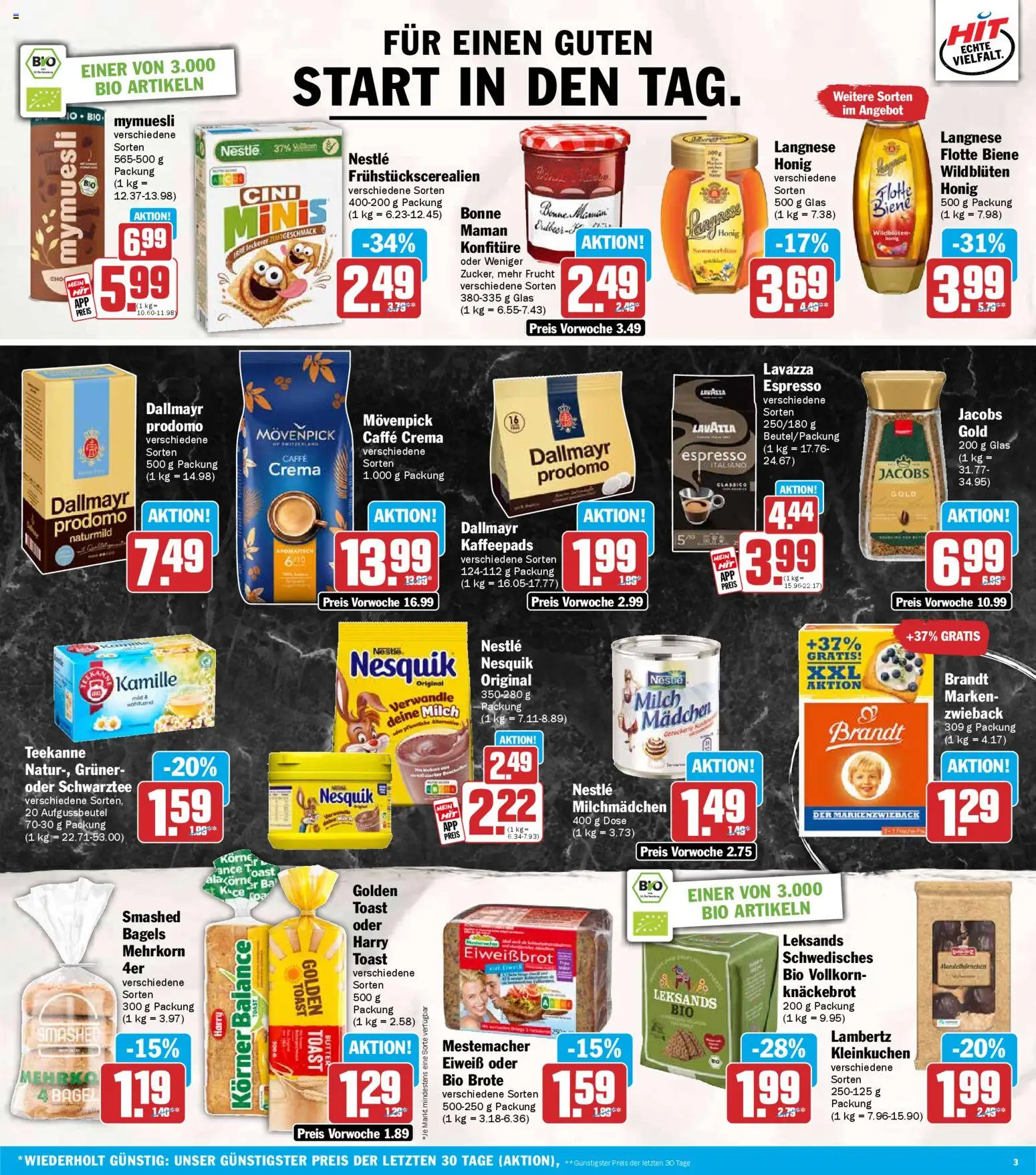 HIT Prospekt 	 – gültig ab 02.03.2026 | Seite: 3 | Produkte: Lavazza, Langnese, Toast, Bonne maman