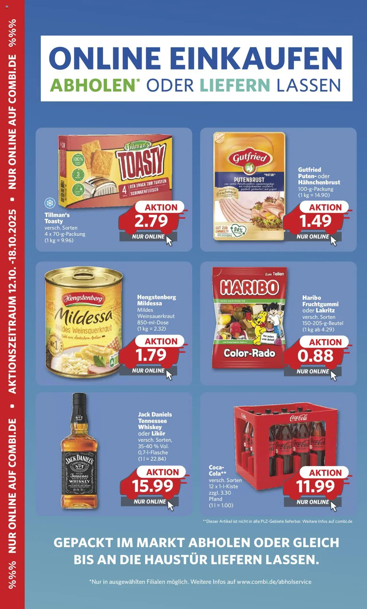 Combi Prospekt 	 – gültig ab 13.10.2025 | Seite: 14 | Produkte: Haribo, Likör, Jack Daniel's, Hahnchenbrust
