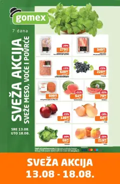 Gomex sveža akcija - pregled Gomex kataloga - važi od 13.08.2025