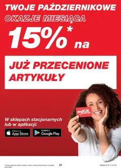 Pogląd oferty "Kik Gazetka" - ważna od 13.10.2025 | Strona: 23 | Produkty: Karta